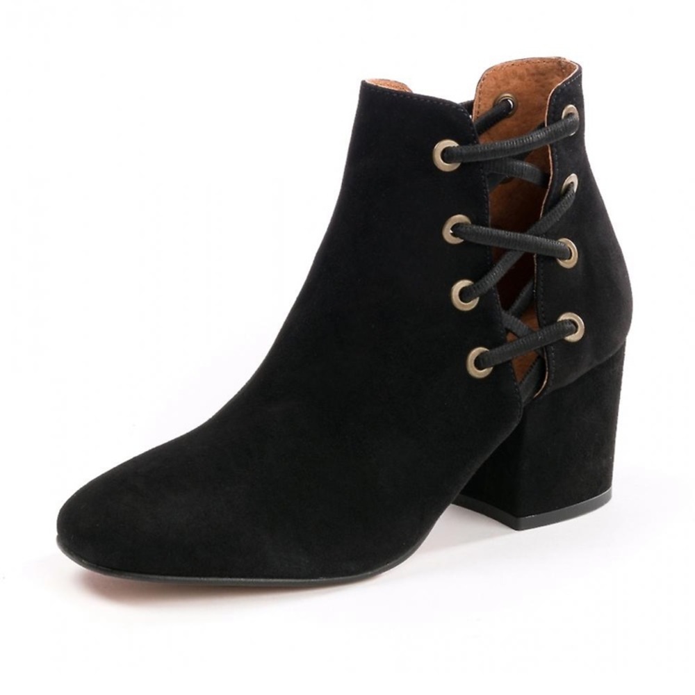 Hudson London Kris suede black ankle boots size 7